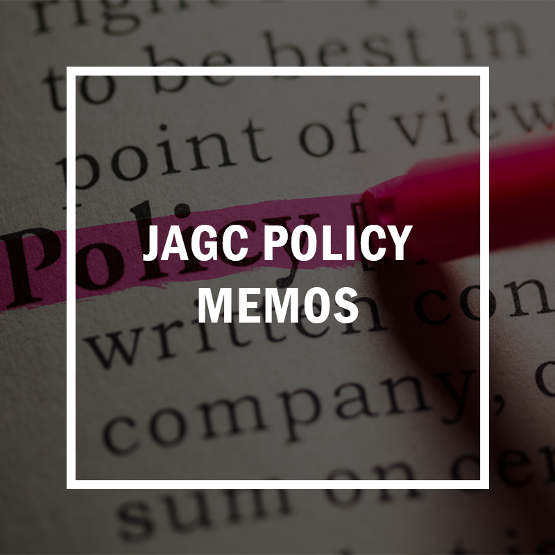 JAGC Policy Memos